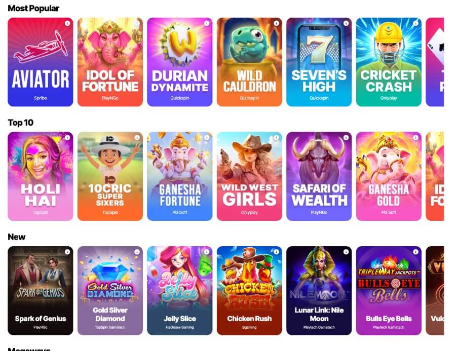 10CRIC slot games india casino review