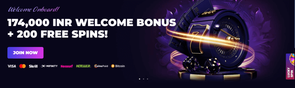 lucky7even welcome bonus india casinos