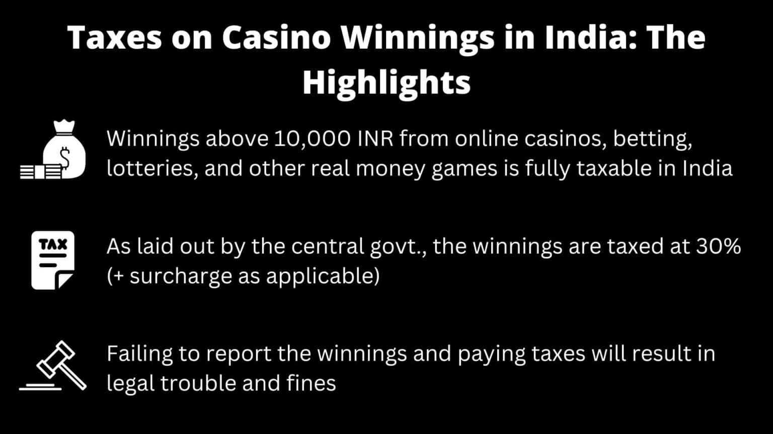 Income Tax On Casino Winnings In India 2024 Quick Guide   Taxes On Casino Winnings In India 1536x864 