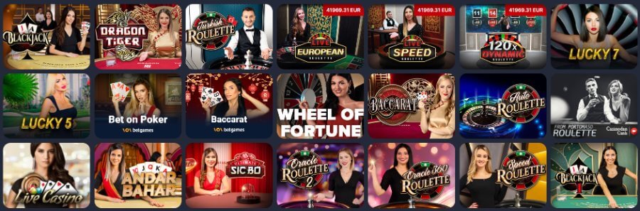 Live dealer tables at Bettilt casino