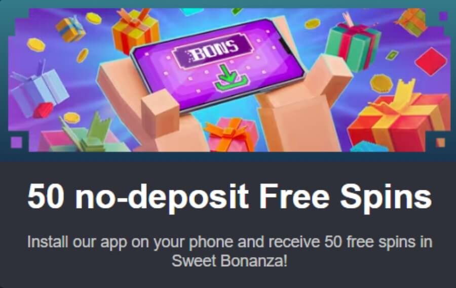 No Deposit free spins offer at Bons casino