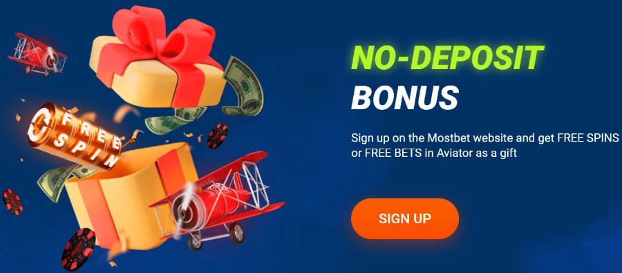 No deposit welcome bonus by Mostbet