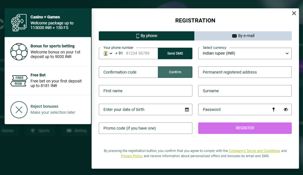 spinbetter registration