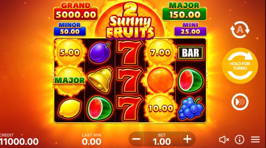 sunny fruits 2 hold and win fruit slot review india casinos